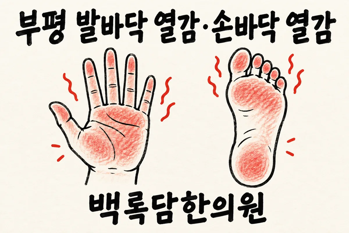 부평 발바닥 열감·손바닥 열감, 밤마다 손발이 화끈거려 잠을 설칠 때