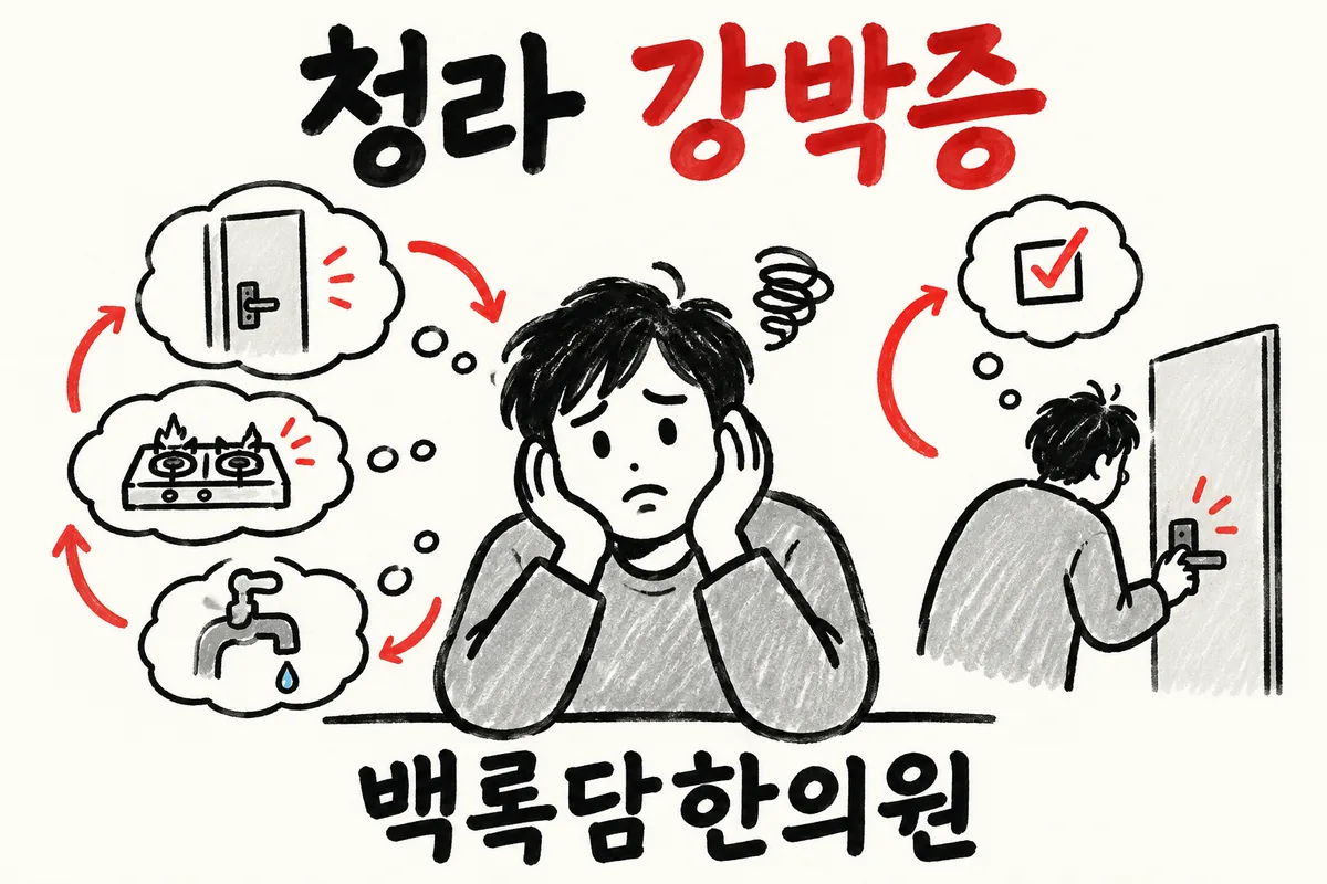 청라 강박증, 간병 피로인 줄 알았는데 같은 행동이 반복될 때