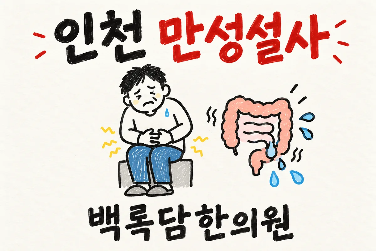 인천 연수구 만성설사, 검사는 정상인데 화장실을 자꾸 찾게 될 때