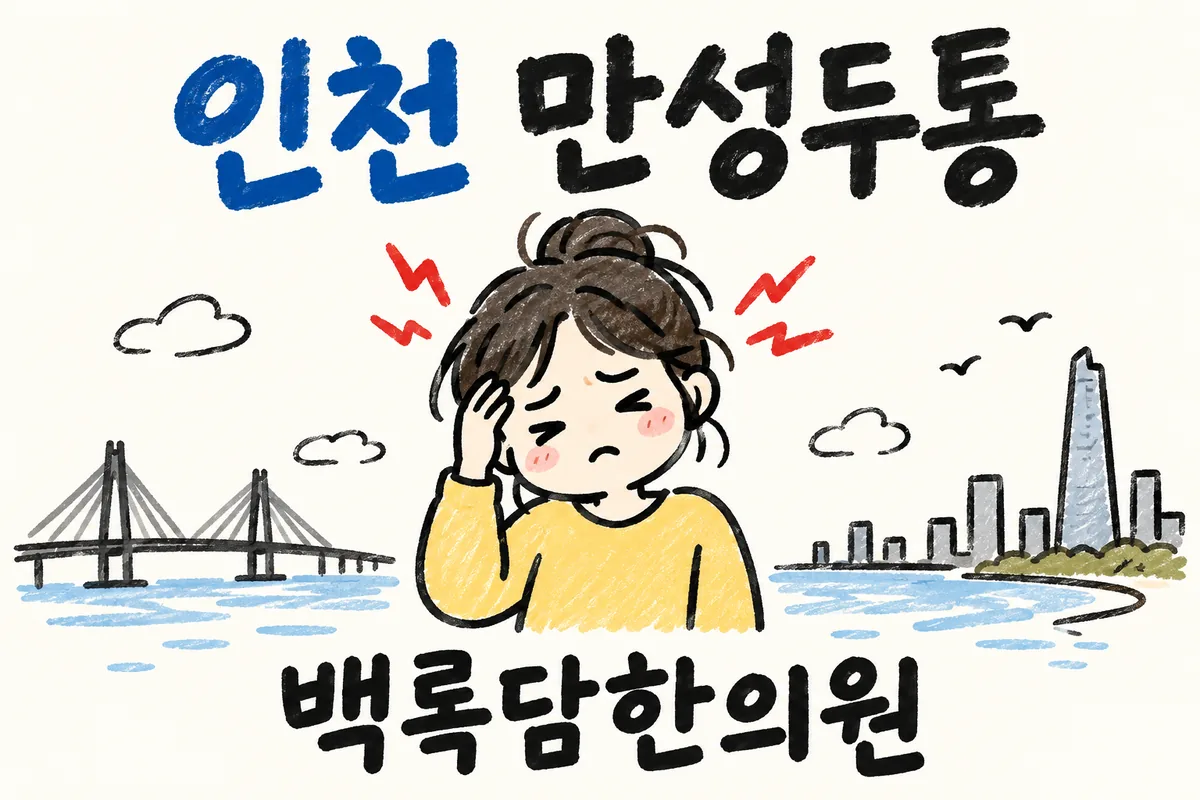 인천 만성두통, 진통제가 안 듣고 머리 아픈 게 매일 반복될 때
