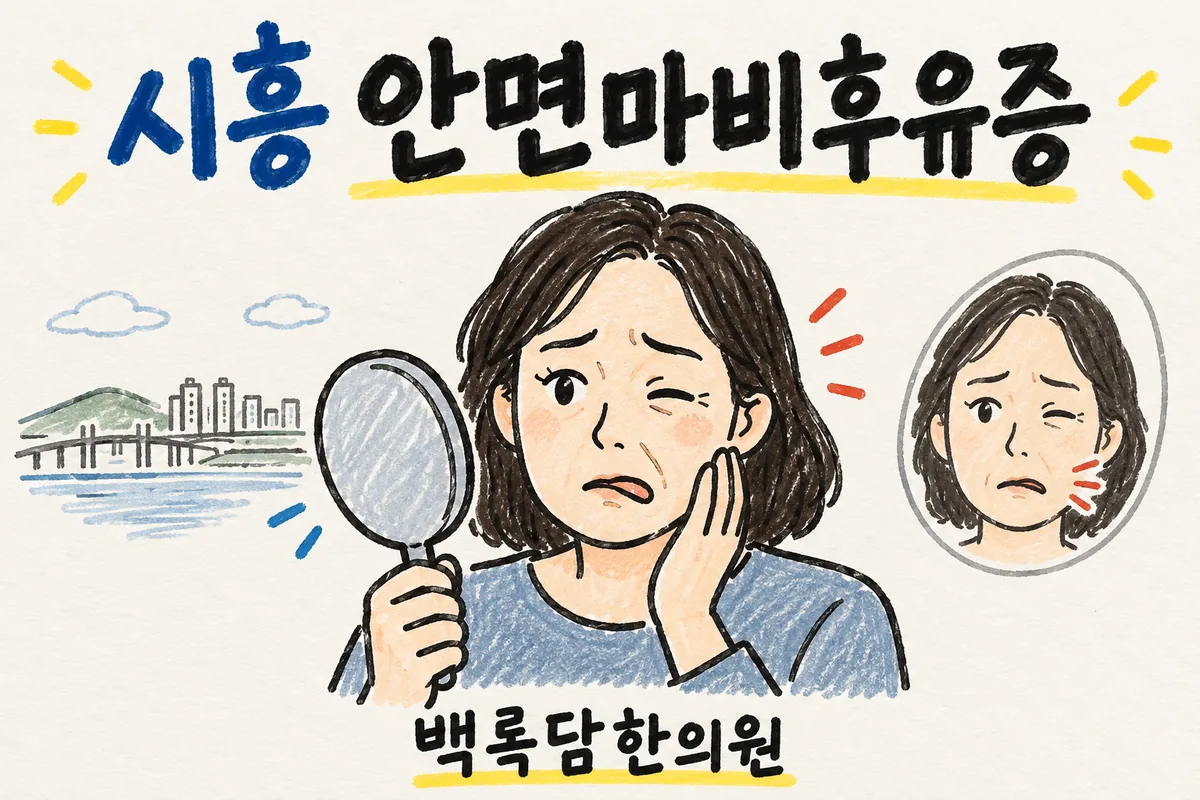 시흥 안면마비후유증, 잠 못 자며 간병하다 입이 돌아간 채 안 돌아올 때