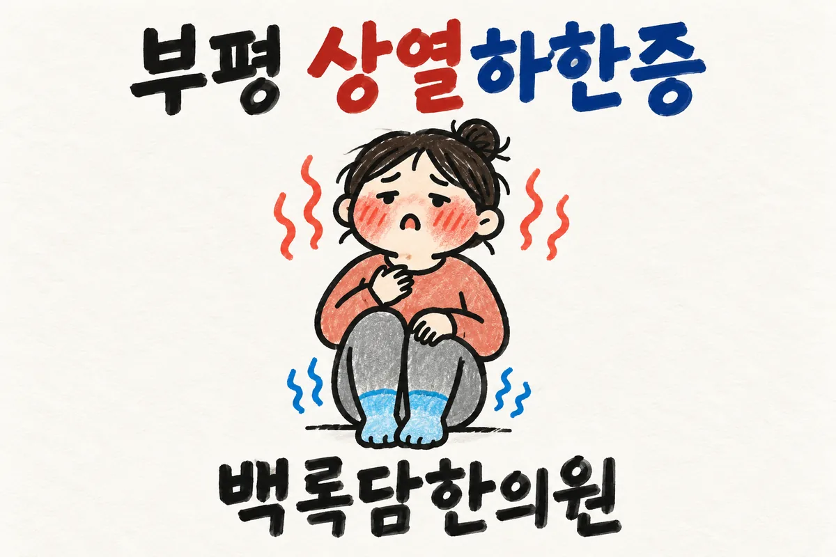 부평 상열하한증, 머리는 뜨겁고 발은 차가운데 피로라고 넘길 수 없을 때