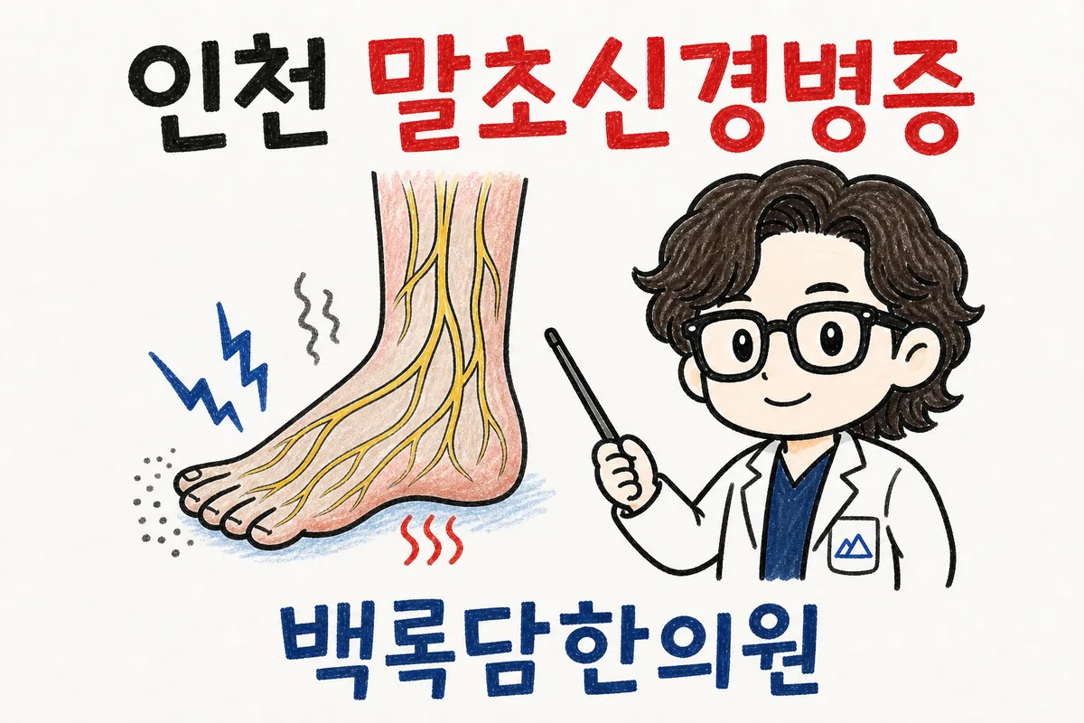 인천 말초신경병증, 손끝 발끝 화끈거림이 검사는 정상인데 계속될 때